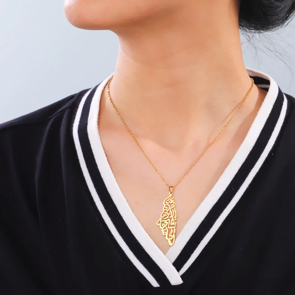 Collier Carte de la Palestine | Palestine Feel Time™