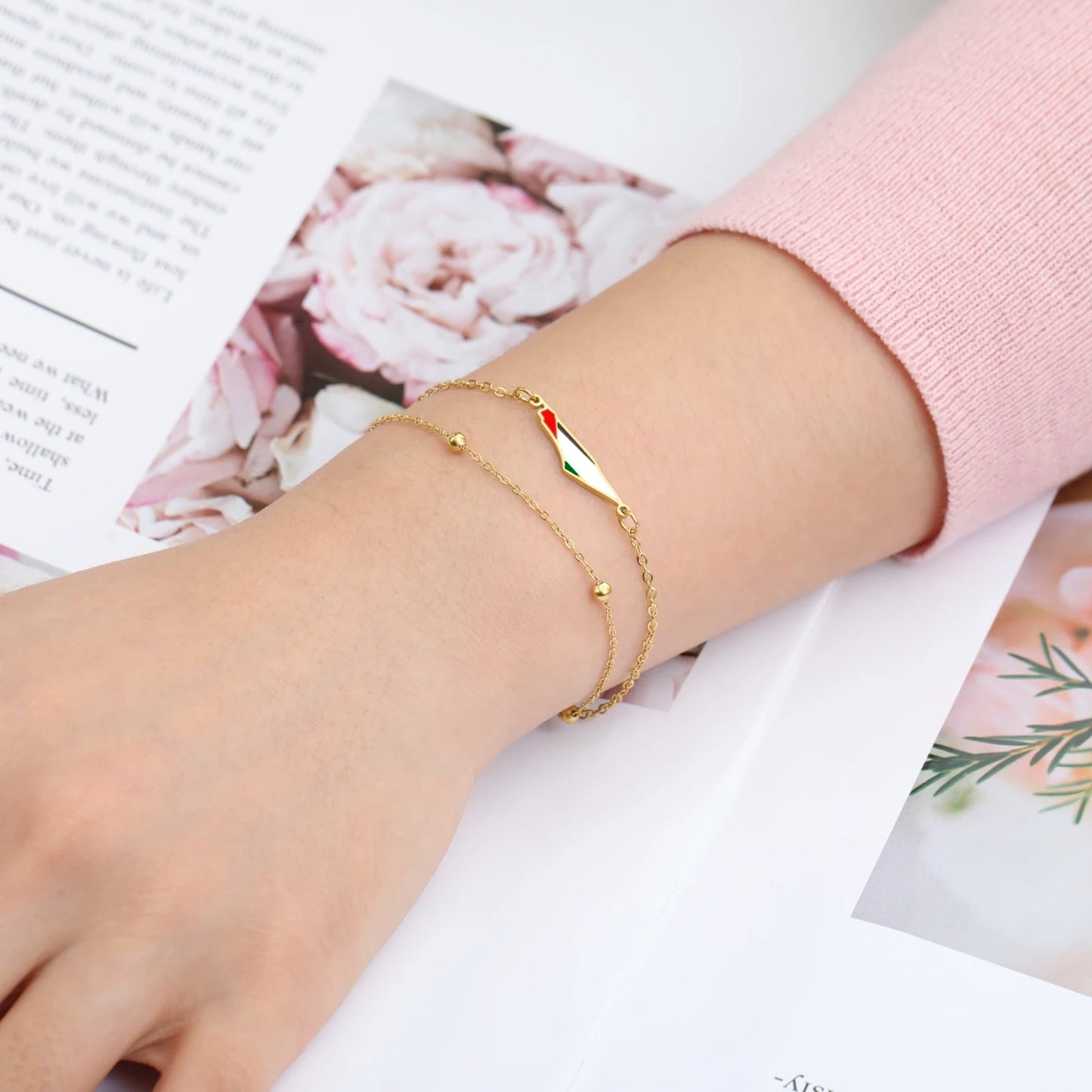 Bracelet carte de la Palestine | Palestine Feel Time™