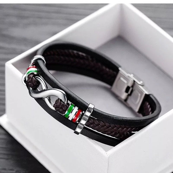 Ensemble Bracelet + Collier Palestine – Acier Inoxydable Réglable, Gravé Et Tissé Main